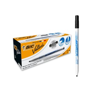BIC Velleda Whiteboard Markers, Fine Bullet Tip, Black, Box 24 - £8.72 S&S