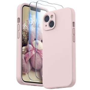 SURPHY iPhone 14 Case with Screen Protector, Pink Sand