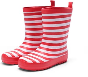 Dream Pairs Kids Stripe Wellies Red/White Size 6 Little Kid