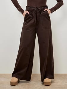 Paper Bag Waist Wide Leg Trousers