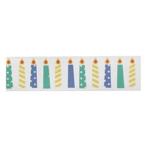 Blue Candles Satin Ribbon