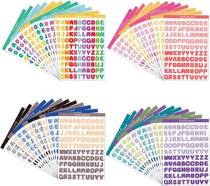 Bubaxuce 4800 Colorful Vinyl Letter Stickers 48 Sheets