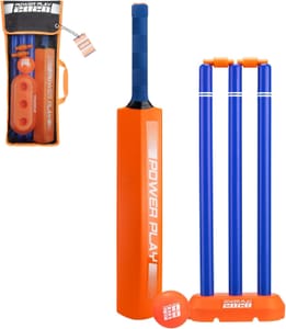 Power Play Plastic Cricket Set 1 for Kids - Lightweight Ball