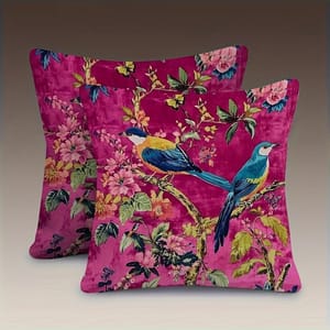 PVOODIRE 2-Pack Bird Cushion Covers 45x45cm Short Plush No Insert
