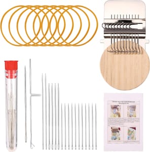Penitue Mini Weaving Loom Kit with Stainless Steel Needles