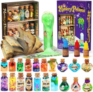 Mystery Potions Kit for Kids: 20 Bottles & Recipe Book
