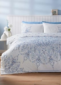 Blue Mandala Crinkle Duvet Set