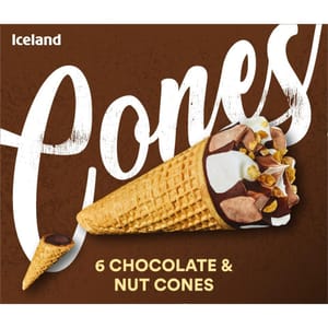 Iceland 6 Chocolate & Nut Cones 372g