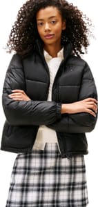 Tommy Jeans Packaway Hooded Puffer Jacket for Women Black 1XL