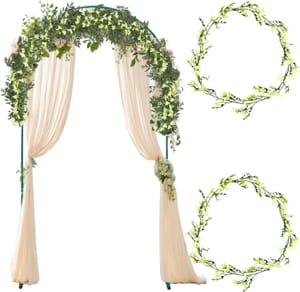 Astylishome Green Faux Lilies Garland 200cm Outdoor Garden