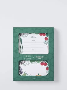 John Lewis X Deliciously Ella Blank Menu & Place Settings Hosting Kit