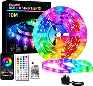 RGB LED Strip Lights 10M with Bluetooth App and Remote