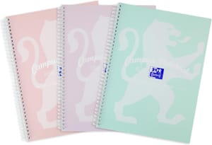 Oxford Campus Pastel A4 Notebooks with Student Time Table