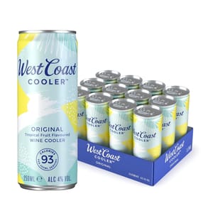 West Coast Cooler Original Tropical Fruit 4% ABV 12x250ml