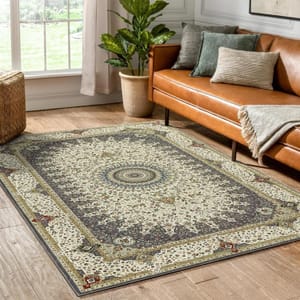 Hafaa Washable Rug 80x150 Cm, Beige Willow Grey