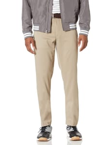 Amazon Essentials Men's Slim-Fit All-Day Stretch Golf Trousers, Khaki 31W/28L