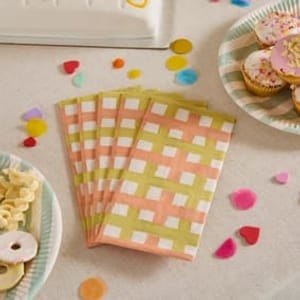 Pack of 20 Summer Check Napkins