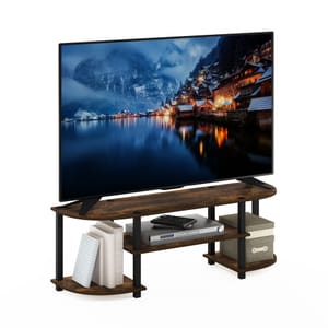Furinno TURN-S-TUBE TV Stand, 55-Inch, Amber Pine
