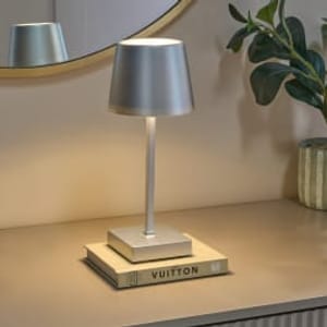 OHS Battery Operated Lamp - Silver