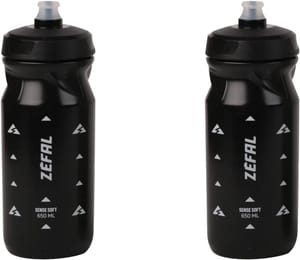 ZEFAL Sense Soft 650ml Water Bottle Duo, Black