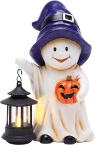Teresa's Collections Light-up Halloween Ghost Table Decor 20cm
