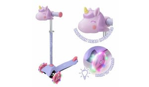 Evo Light up Mini Cruiser Unicorn 3 Wheel Scooter - Purple