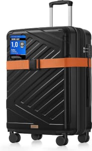 SONGMICS Hard Shell Suitcase, ABS Luggage Trolley with TSA Lock, 24 Inch