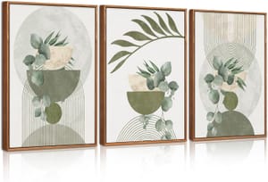 Sage Green Plant Canvas Wall Art Set of 3