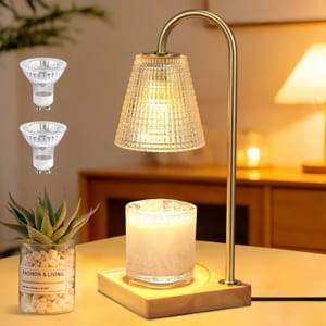 Candle Warmer Lamp with Timer and Dimmer, 2 Bulbs