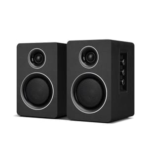 Active Bookshelf Speakers 60W, Bluetooth 5.3, USB-C, AUX/RCA, Black