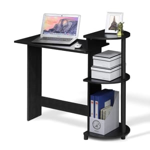 Furinno Desk Shelves Americano/Black 99W X 85.3H X 39.4D Cm