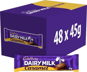 Cadbury Dairy Milk Caramel Chocolate Bar 45 G (Pack 48) - £22.49 S&S