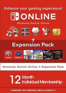Nintendo Switch Online 12-Month Membership + Expansion Pack (Europe/UK)
