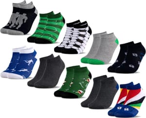 Occulto Kids' Trainer Socks Pack 10 Motivo UK 9.5-12