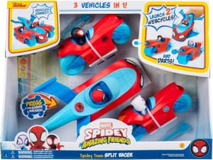 Spidey Team Split Racer 8.5-Inch Three-in-One Vehicle with Web Darts