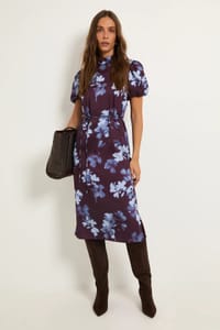 Wallis Floral Satin Midi Dress