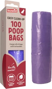 Rosewood Dog Poop Bags with Handles, 100 Count, Vanilla Scented - £1.57 S&S