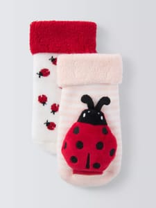 Baby Ladybug Rattle Socks