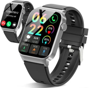 Csasan Smart Watch, Call-Enabled, 1.85" HD Touch, IP68, Black