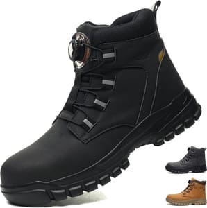 Steel Toe Cap Boots Mens Womens Work Boots Quick Lace Anti Slip Lightweight