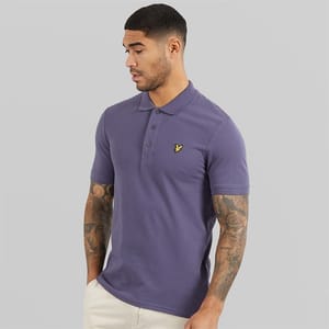 Lyle and Scott Vintage  Lyle and Scott Vintage Mens Plain Polo Shirt Graystone