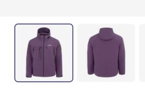 Firetrap Men's Windproof Hooded Long Sleeve Windbreaker (Purple)