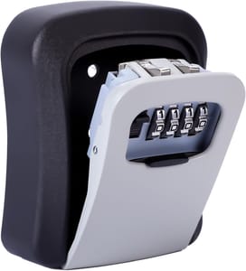 Mitoymia Key Safe Wall Mounted Lock Box, 4-Digit Combination, Gray