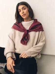 Berry Red N Swirl Square Lightweight Scarf