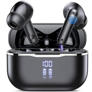 AI Adaptive Noise Cancelling Wireless Earbuds with Bluetooth 6.0, 60H