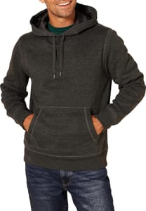 Amazon Essentials Men's Pullover Hoodie, Charcoal Heather, Size L