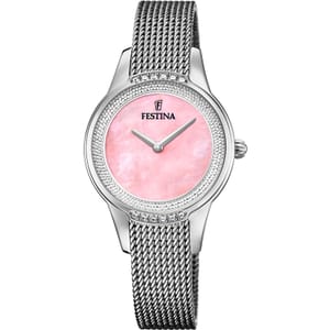 Festina Ladies' Steel Watch with Zirconia and Mesh Bracelet F20494/5