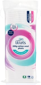 Lil-Lets Cotton Wool Pleats, 200g, Organic, 100% Cotton - £2.13 S&S