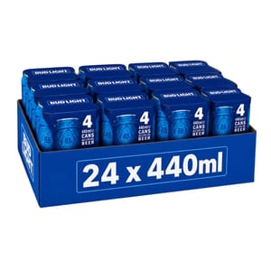 Bud Light Lager 3.4% ABV 24 X 440ml