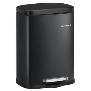 SONGMICS 5L Kitchen Pedal Bin with Soft-Close Lid, Ink Black